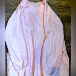 Lululemon perfectly oversized crew. Size 8. Strawberry milkshake.